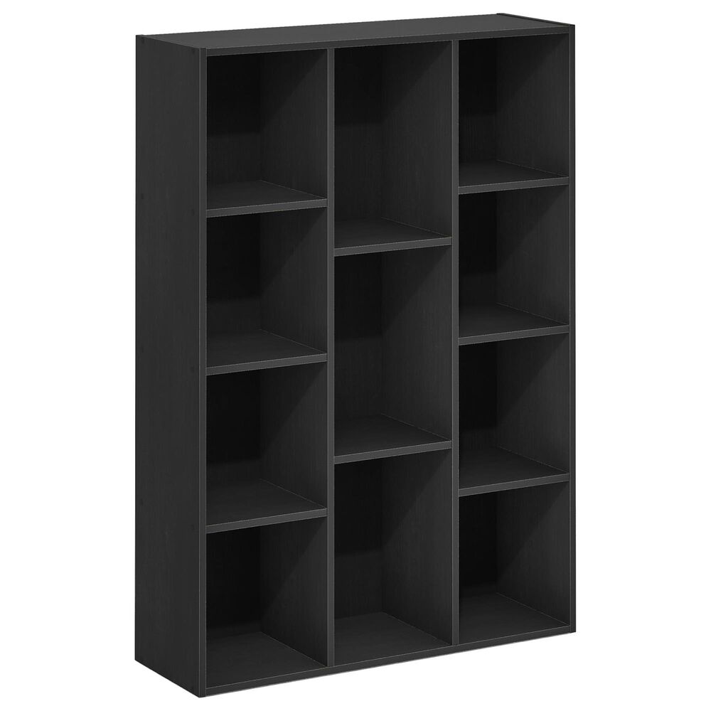 HOMLUX 11-Cube Reversible Open Shelf Bookshelf in Blackwood, , large