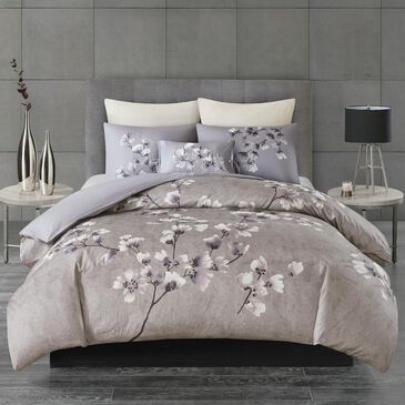 Hampton Park Sakura Blossom 3-Piece Full/Queen Duvet Set in Lilac, , large
