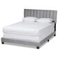 Baxton Studio Clare King Upholstered Panel Bed in Grey, , large