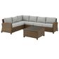 Crosley Furniture Bradenton 5-Piece Patio Sectional Set in Gray and Brown, , large