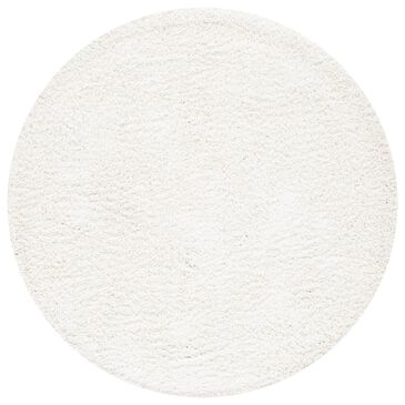 Safavieh August Shag 5" Round Ivory Area Rug, , large