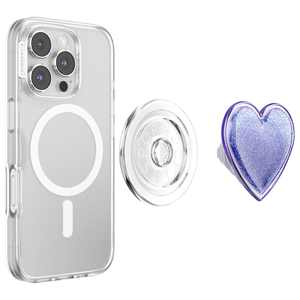 PopSockets MagSafe Circle PopGrip in Tidepool Squishy Heart Lavender, , large