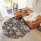 Dalyn Rug Company Hatay HY4 8" Round Chocolate Area Rug, , large