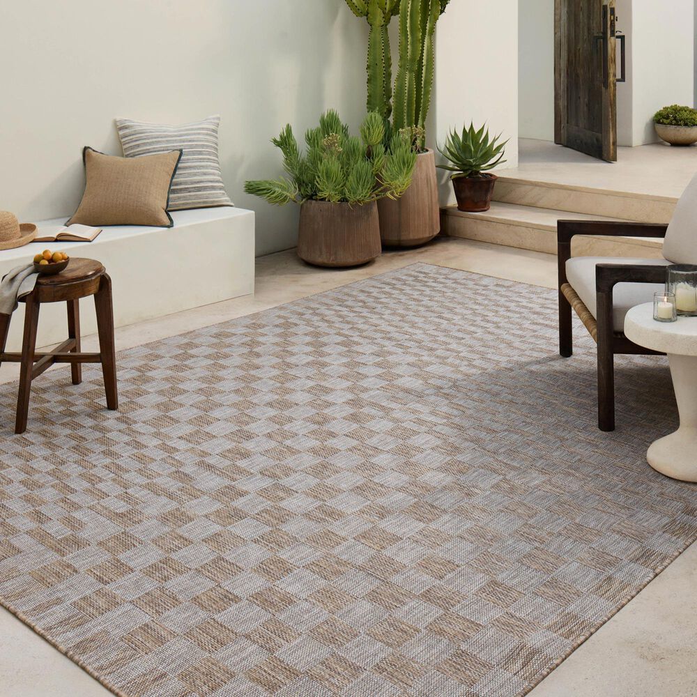 Amber Lewis x Loloi Topanga 7&#39;10&quot; x 10&#39; Natural and Dove Indoor/Outdoor Area Rug, , large
