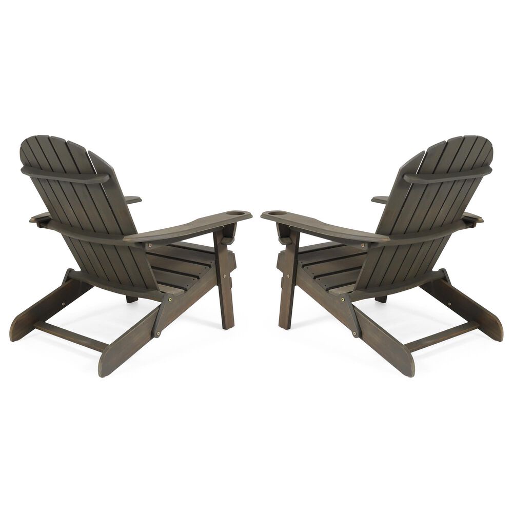 Noble House Bellwood Patio Adirondack Chair in Grey &#40;Set of 2&#41;, , large