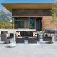 HOMLUX 6-Piece Patio Conversation Set in  Black, , large