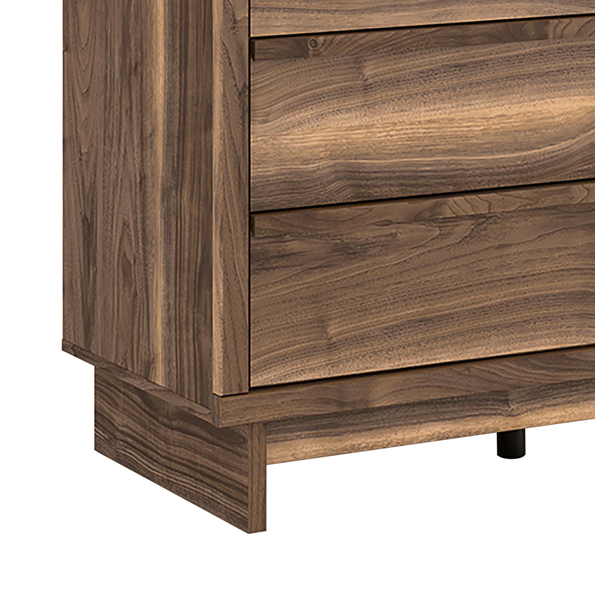 Ashley Chirason 5-Drawer Wide Chest in Warm Natural Brown