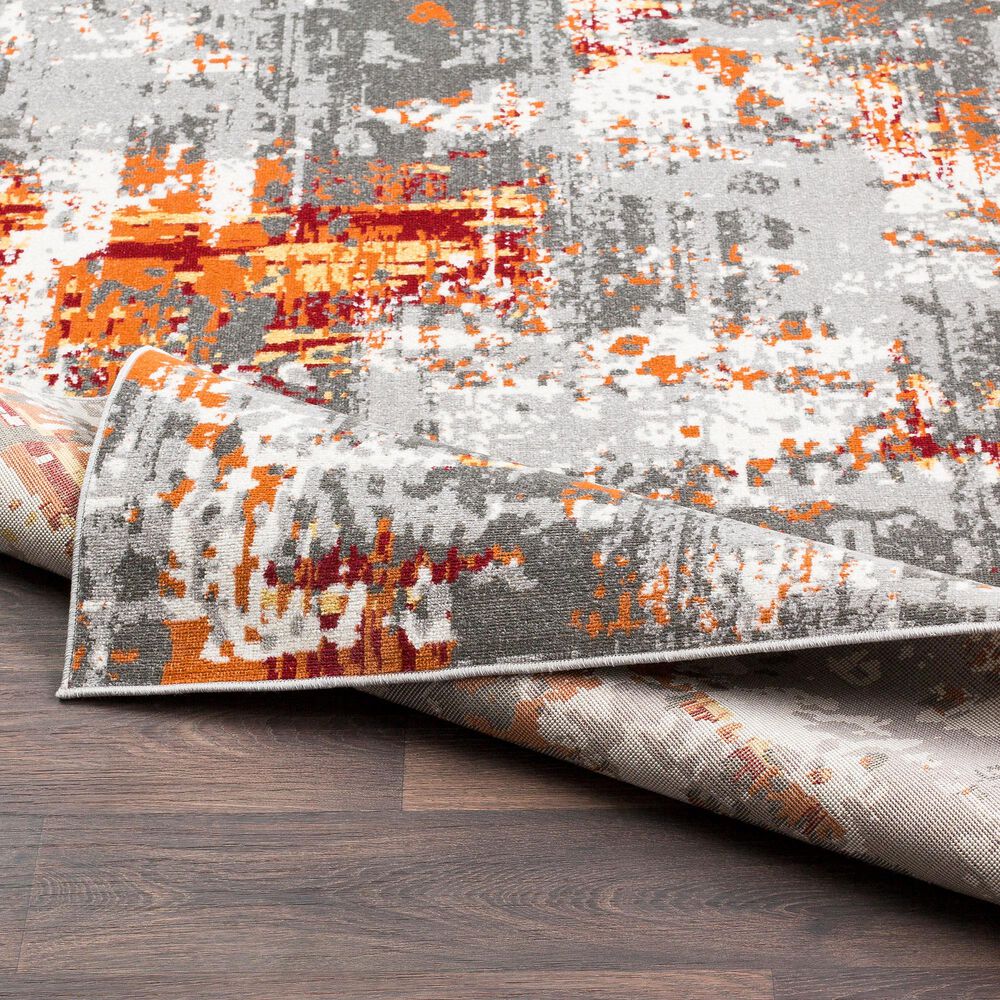 Surya Rafetus ETS-2305 7&#39;10&quot; x 10&#39;2&quot; Burnt Orange and Medium Gray Area Rug, , large