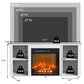 HOMLUX 47" Fireplace TV Stand in White, , large