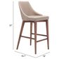 Zuo Modern Moor Counter Stool in Beige and Brown, , large