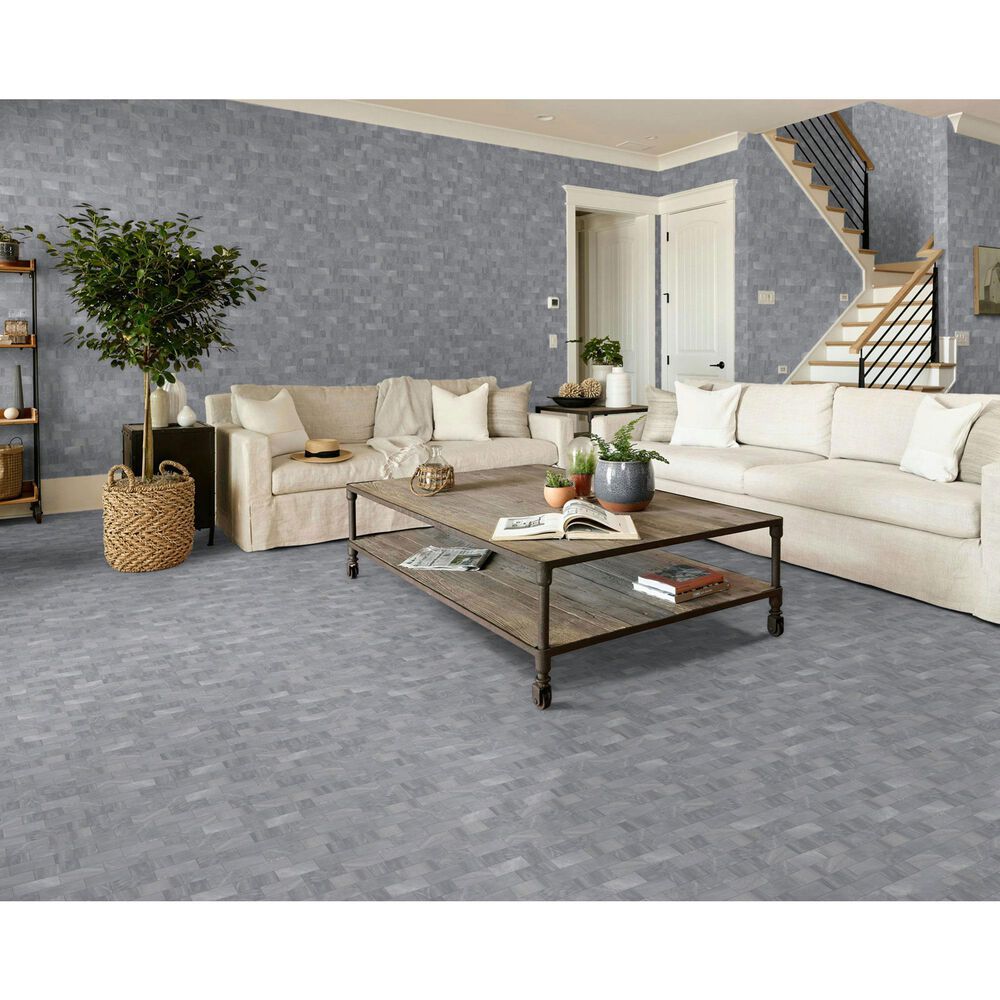 Shaw Eterna Como Bardiglio 2" x 4" on 12" x 12.5" Natural Stone Mosaic Sheet, , large