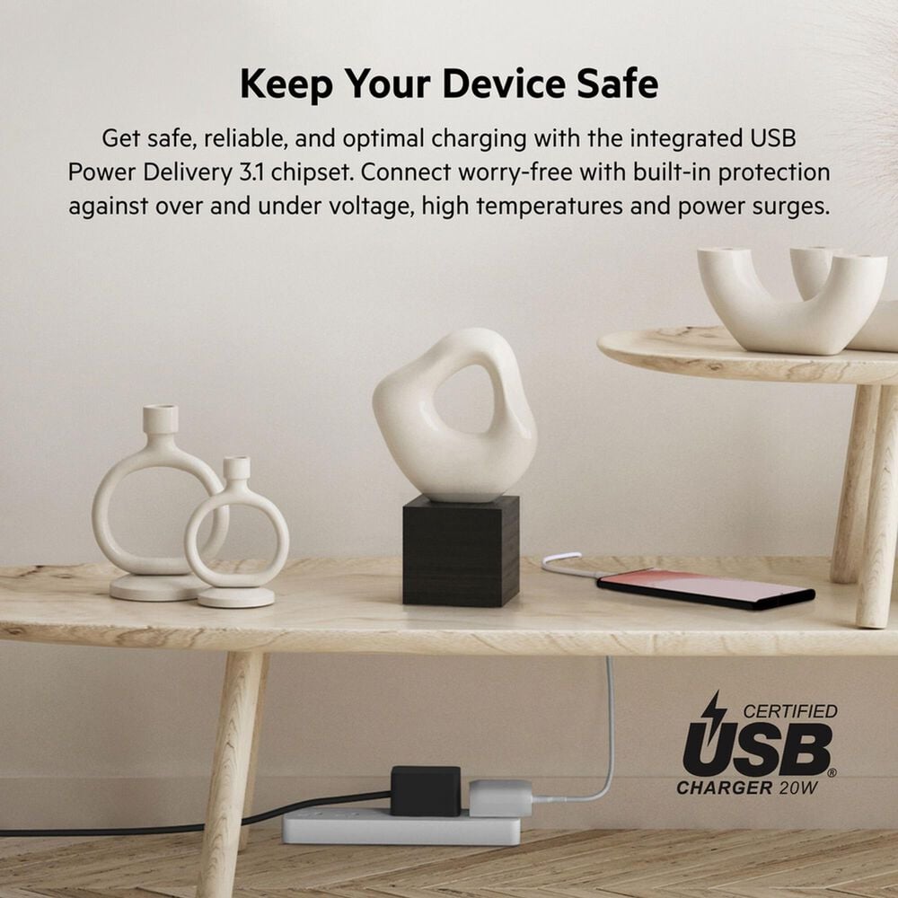 Belkin BoostCharge 20W USB-C PPS Wall Charger with Type C to Lighting Cable in White, , large