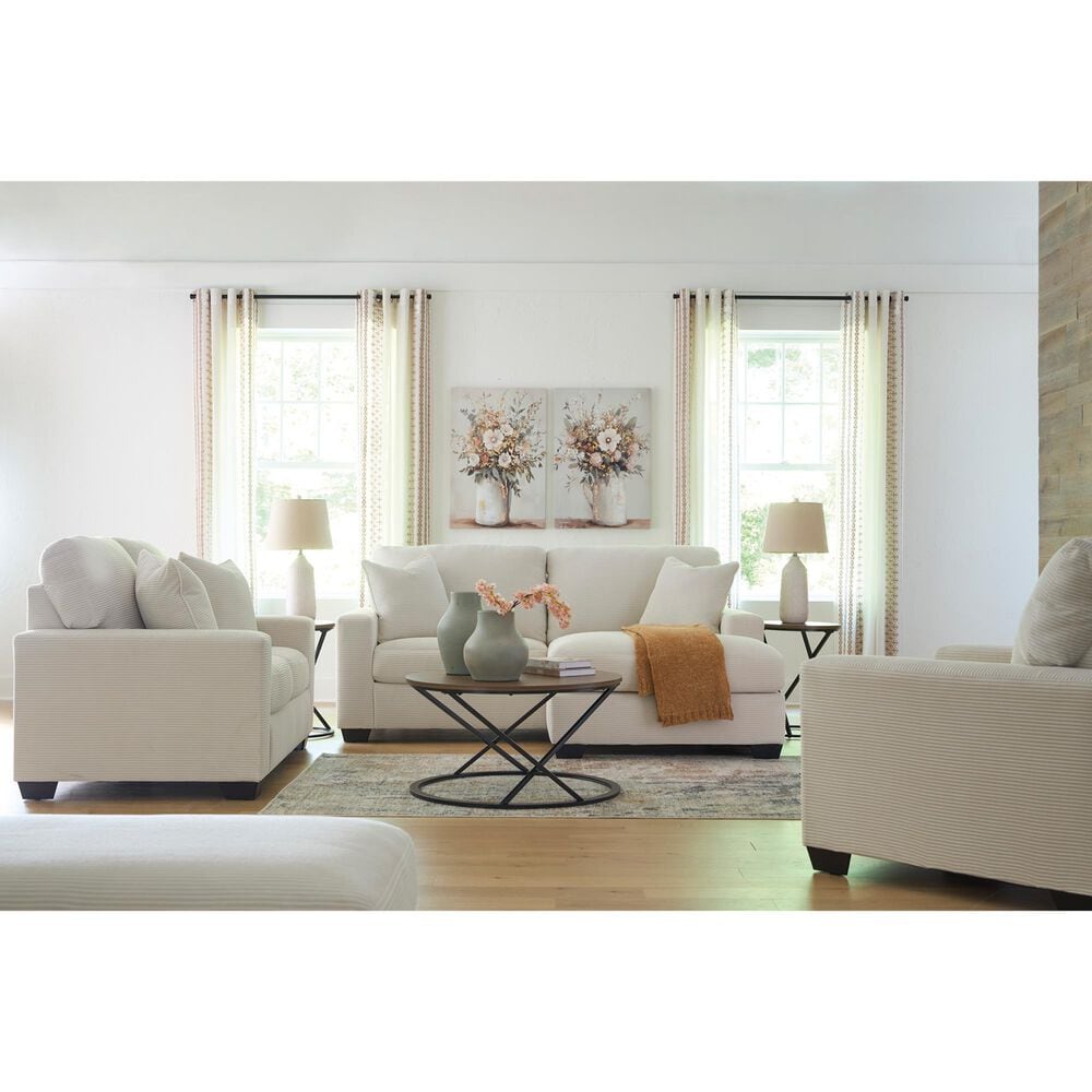 Ashley Greenbriar Ottoman in Ivory, , large
