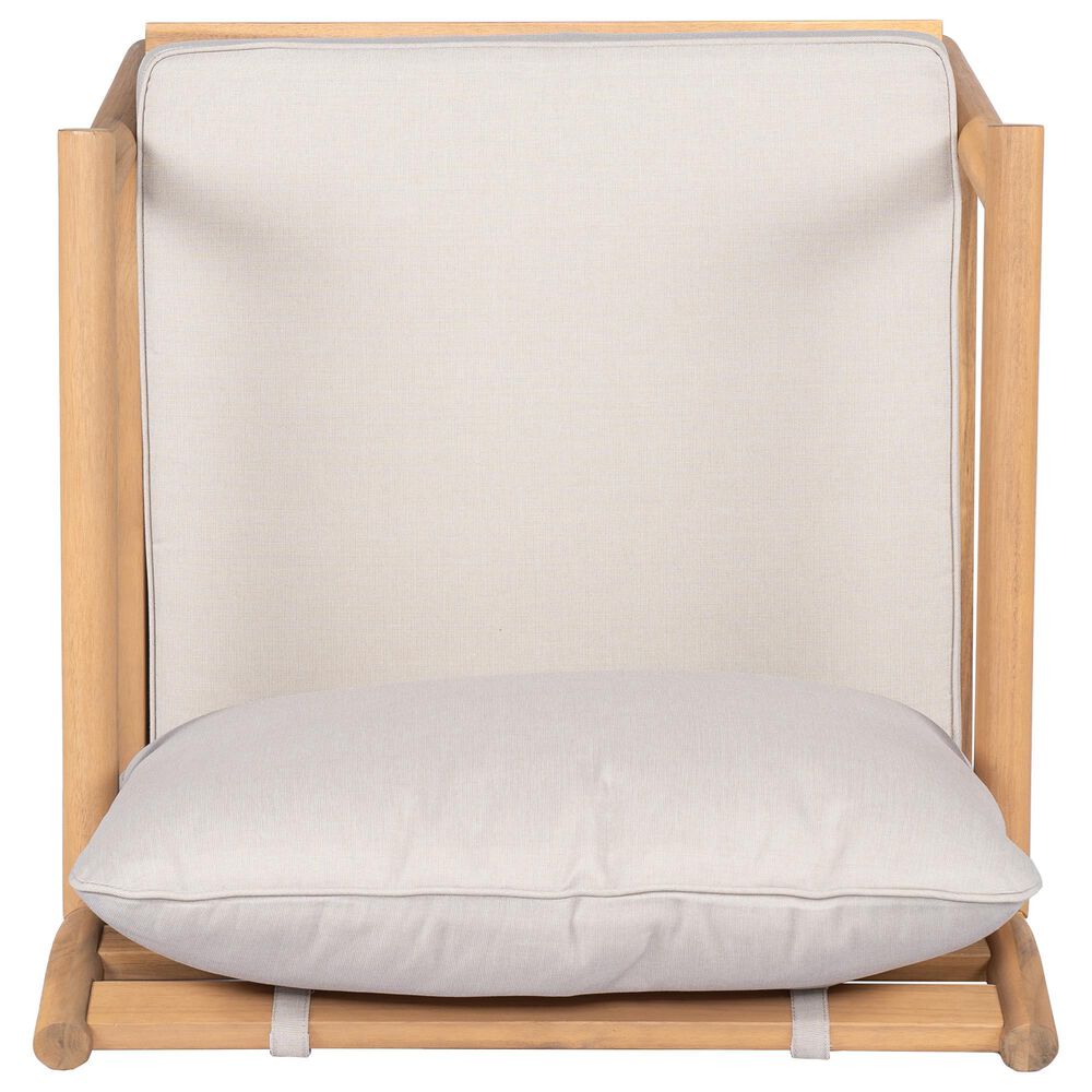 Hearth and Haven Outdoor Club Chair with Water-Resistant Cushion in Beige, , large