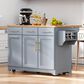 HOMLUX 59" Kitchen Island with 2 Pull Out Cabinet Organizers in Grey, , large