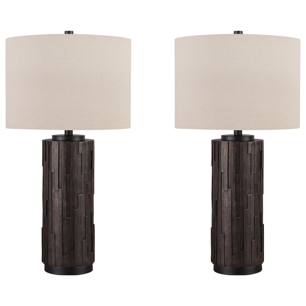 Signature Design by Ashley Makya Poly Table Lamp in Black (Set of 2), , large