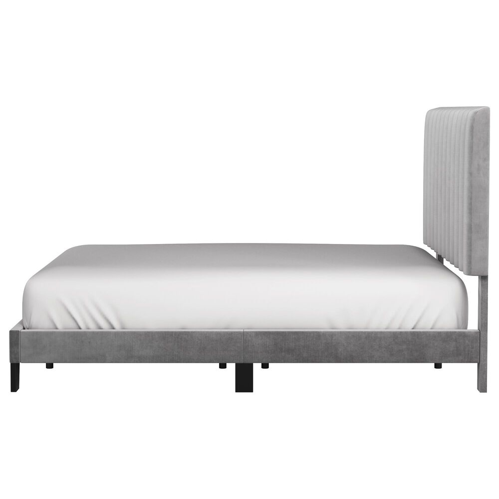 Richlands Furniture Crestone King Upholstered Platform Bed in Gray, , large
