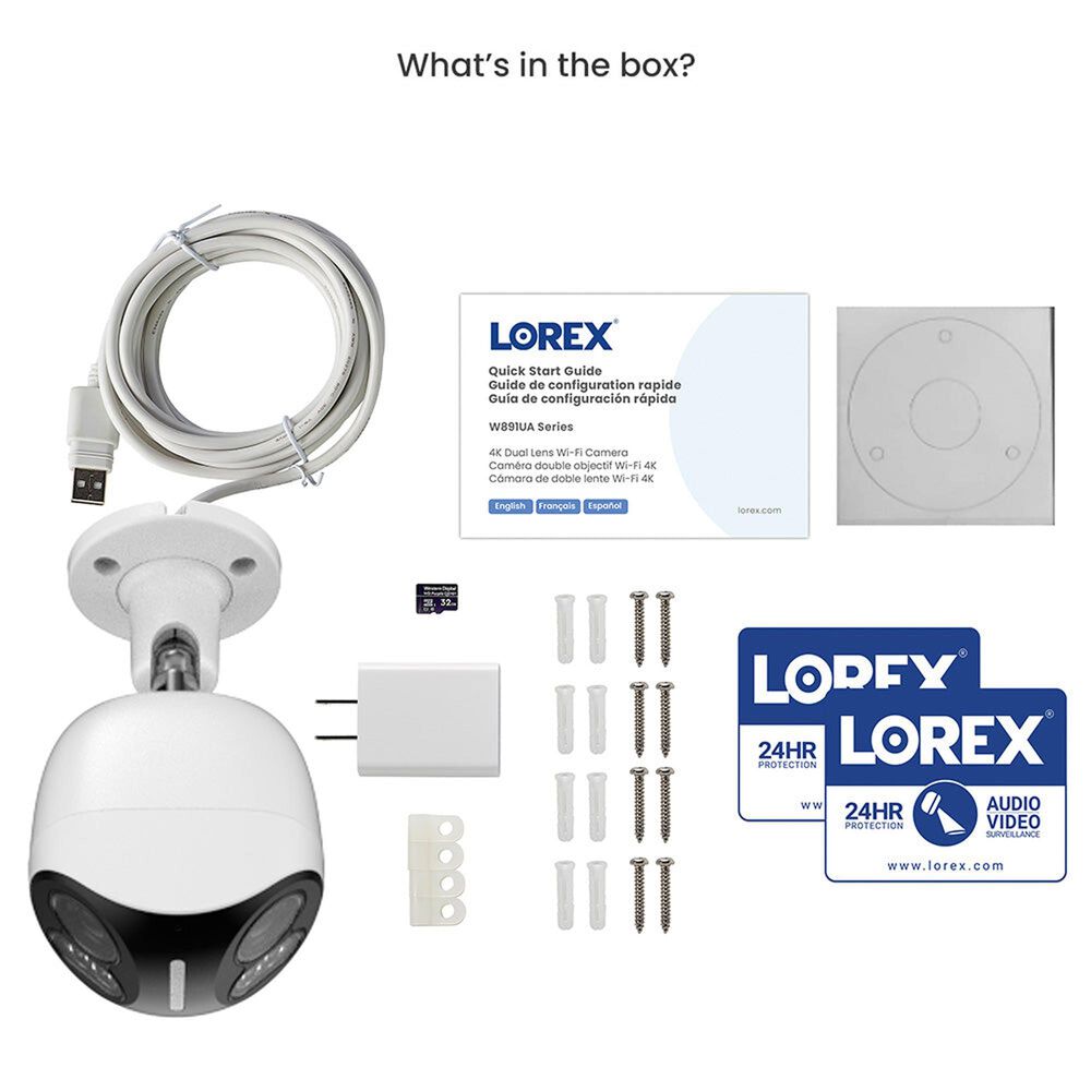Lorex 4K Dual-Lens Wi-Fi Security Camera with Smart Security Lighting &#40;32GB&#41;, , large