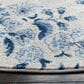 Safavieh Martha Stewart Damask 4" Round Cream and Blue Area Rug, , large