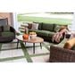 Ashley Horizon Hall Outdoor Sofa with Green Cushion in Brown, , large