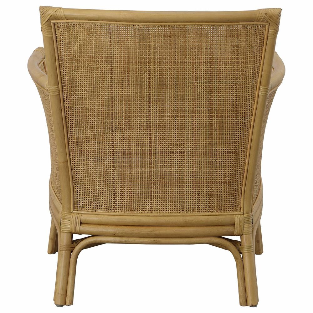 Uttermost Pacific Arm Chair with White Cushion in Natural, , large