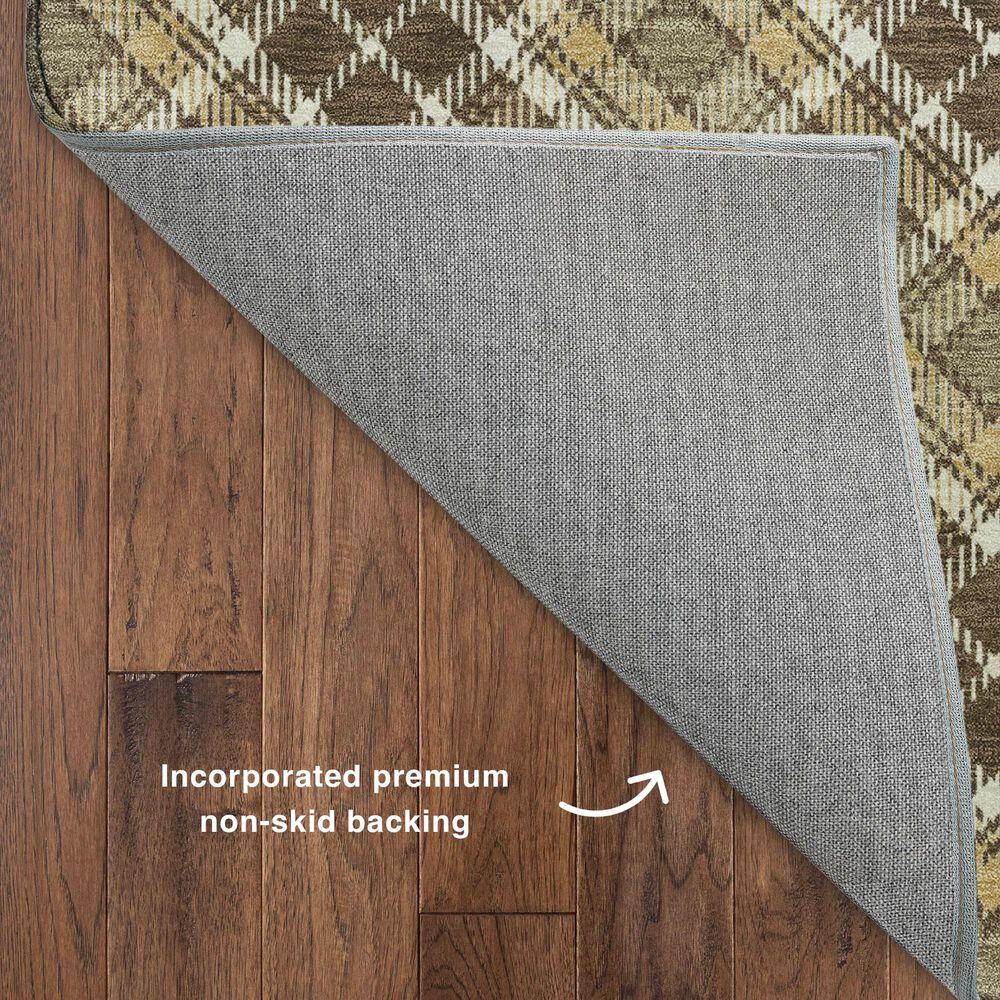 37B Soft Essentials Plaid Chocolate 5' x 7'6" Indoor/Outdoor Area Rug, , large