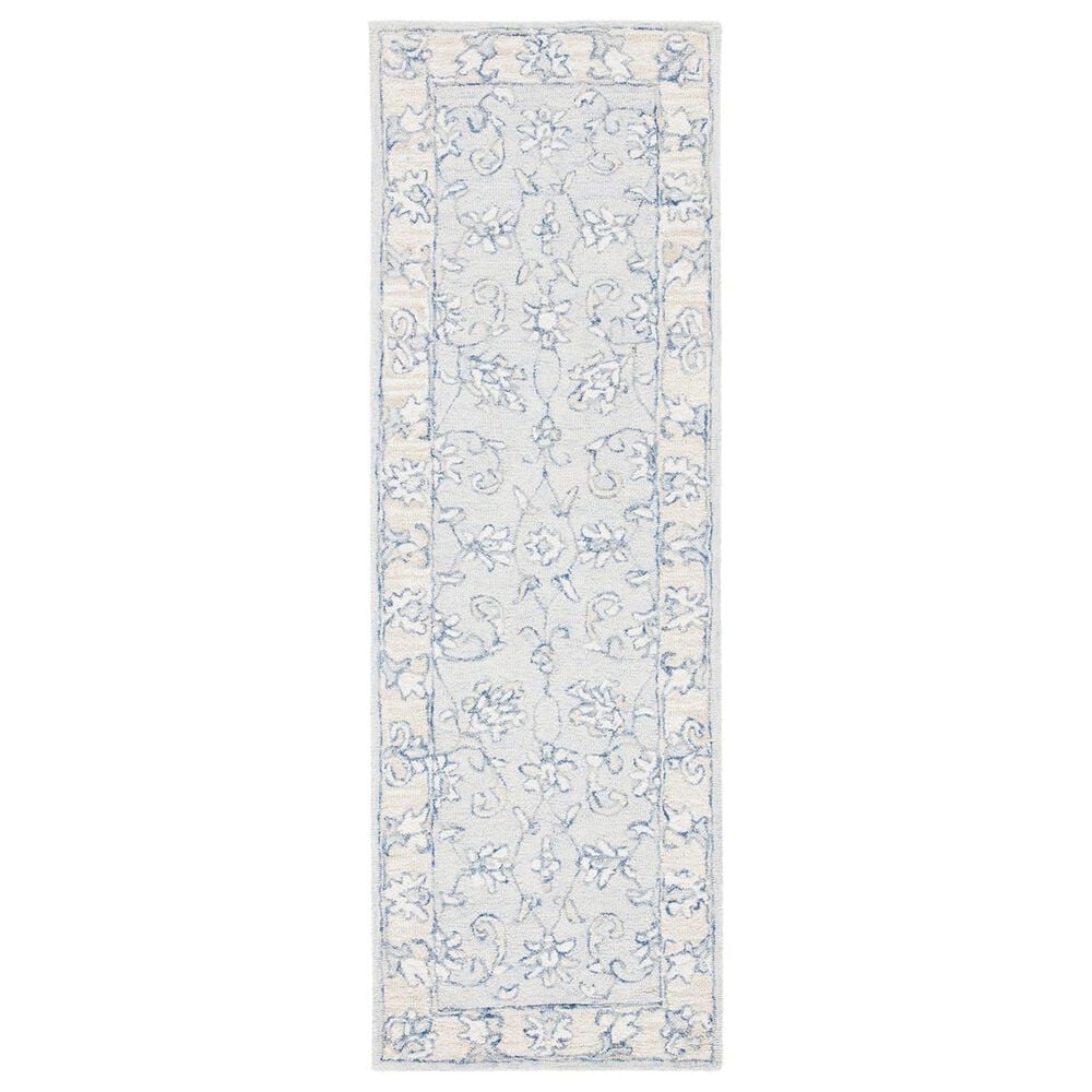 Safavieh Micro-Loop 2"3" x 13" Blue and Beige Runner, , large