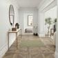 Nourison Courtyard Ivory and Green 4" Square Indoor/Outdoor Area Rug, , large