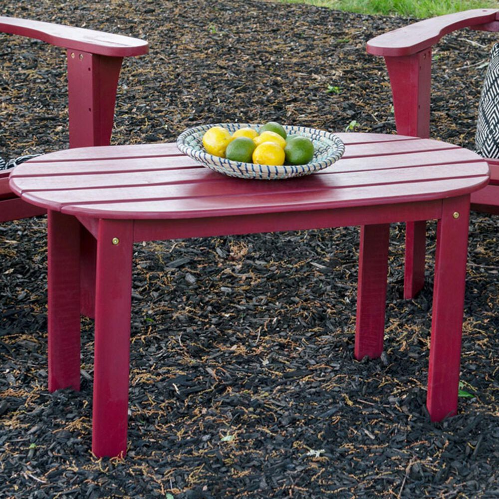 Linon Home Decor Adirondack Coffee Table in Red, , large