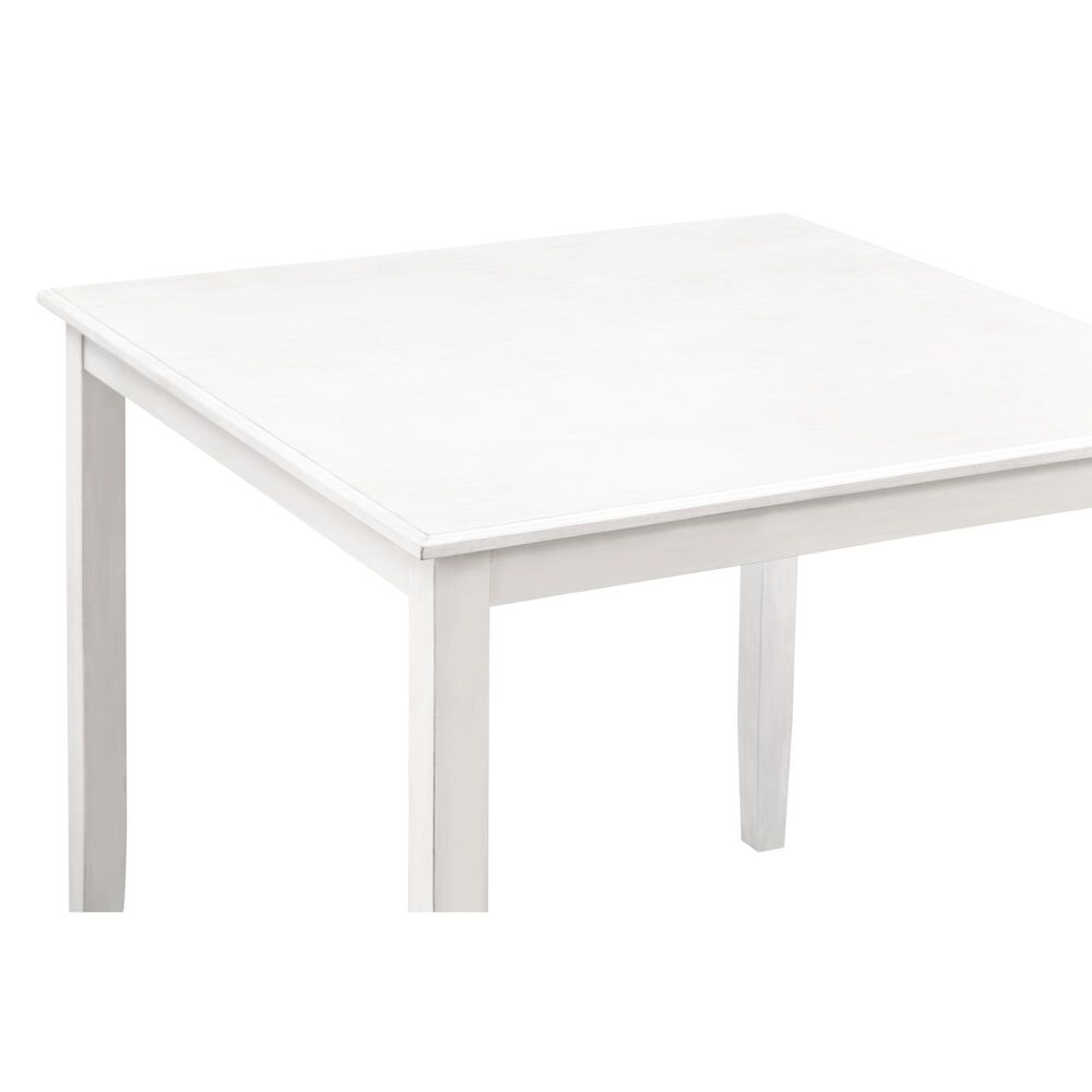 Abbyson Walker 5-Piece Square Counter Height Dining Set in White , , large