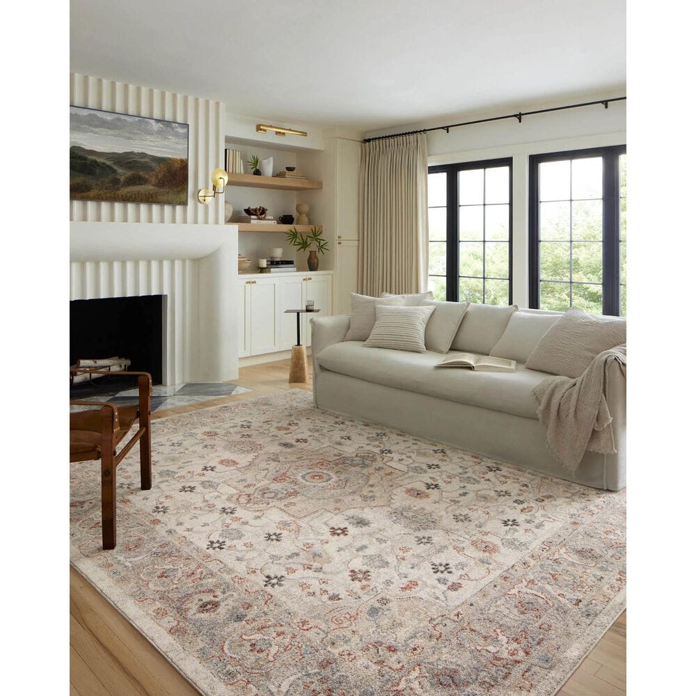 Loloi II Odette 4&#39; x 6&#39; Ivory and Multicolor Area Rug, , large