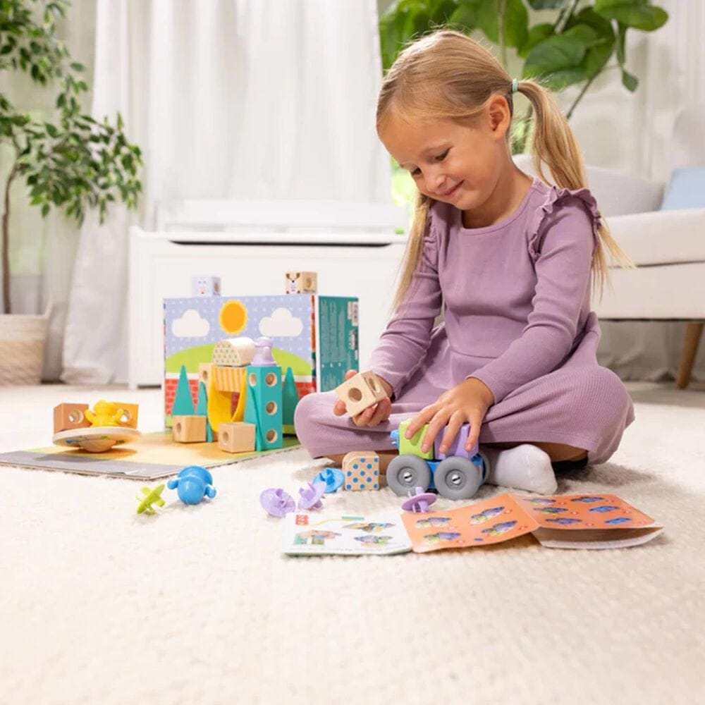 Melissa & Doug Blockables Town Play Set, , large