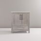 Lexora Home Jacques 30" Single Bathroom Vanity in Distressed Grey with 2 cm White Quartz Top and Rectangular Sink, , large