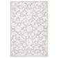 Safavieh Micro-Loop Floral 4" x 6" Grey and Ivory Area Rug, , large