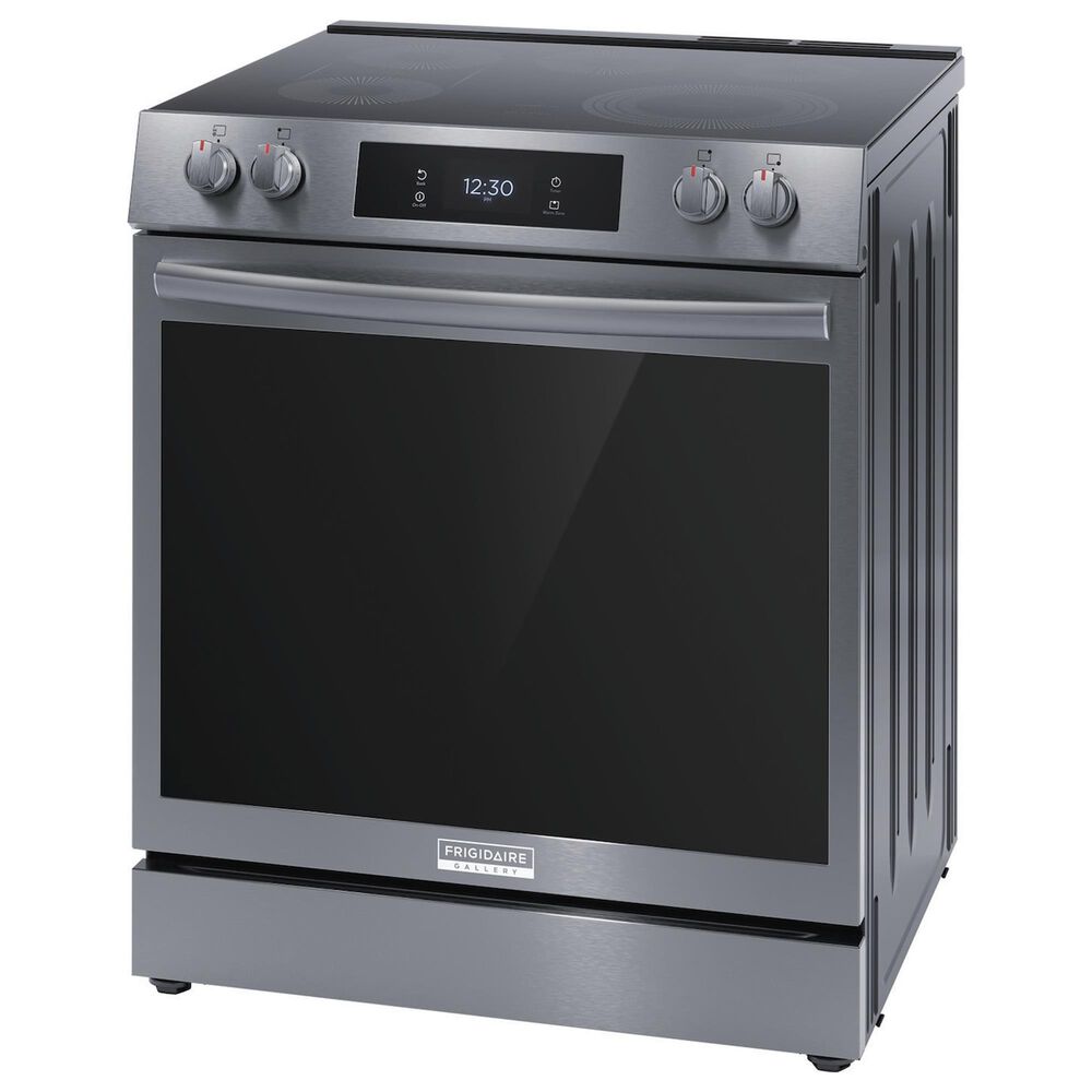 Frigidaire Gallery 30&quot; Front Control Electric Range with Total Convection in Black Stainless Steel, , large
