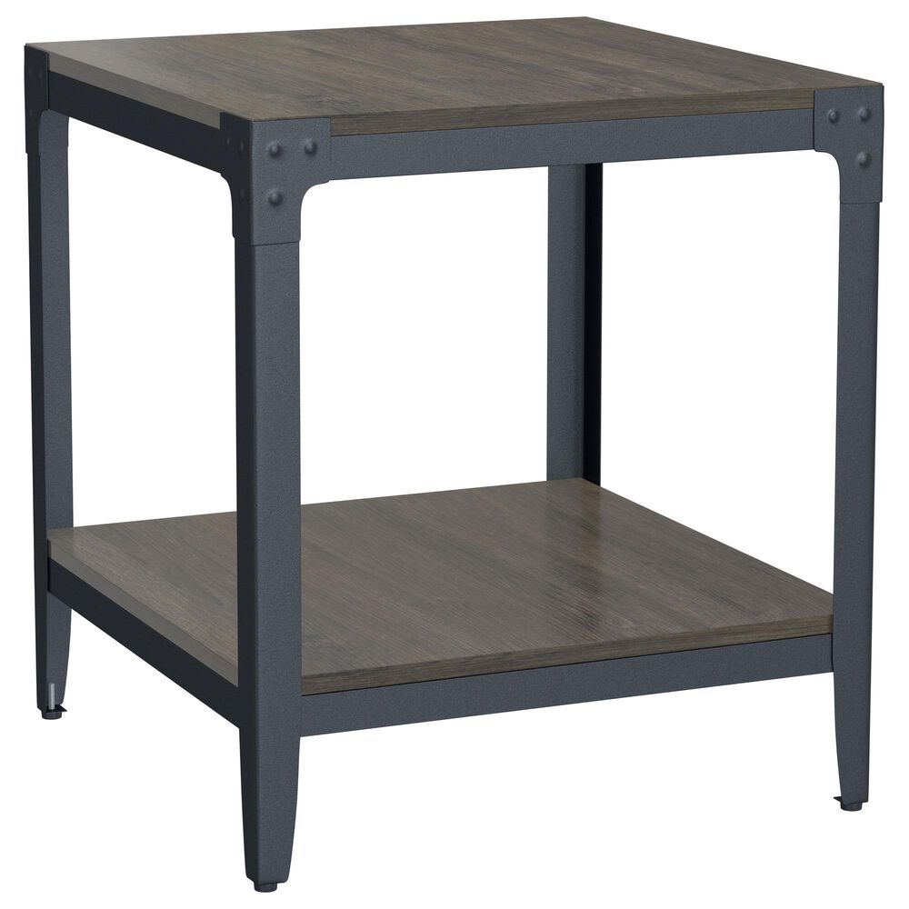 Golden Wave Furniture Derek End Table in Warm Gray and Black, , large