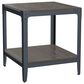 Golden Wave Furniture Derek End Table in Warm Gray and Black, , large