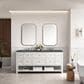 James Martin Vanities Breckenridge 72" Double Bathroom Vanity in Bright White with 3 cm Charcoal Soapstone Quartz Top and Rectangular Sinks, , large