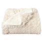 Timberlake Lavish Home Long Faux Rabbit Fur Throw in White, , large