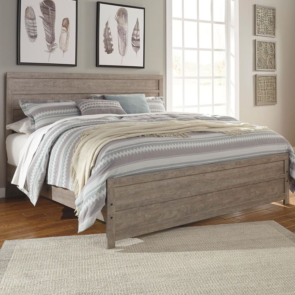 Ashley Culverbach King Bed in Driftwood Gray, , large