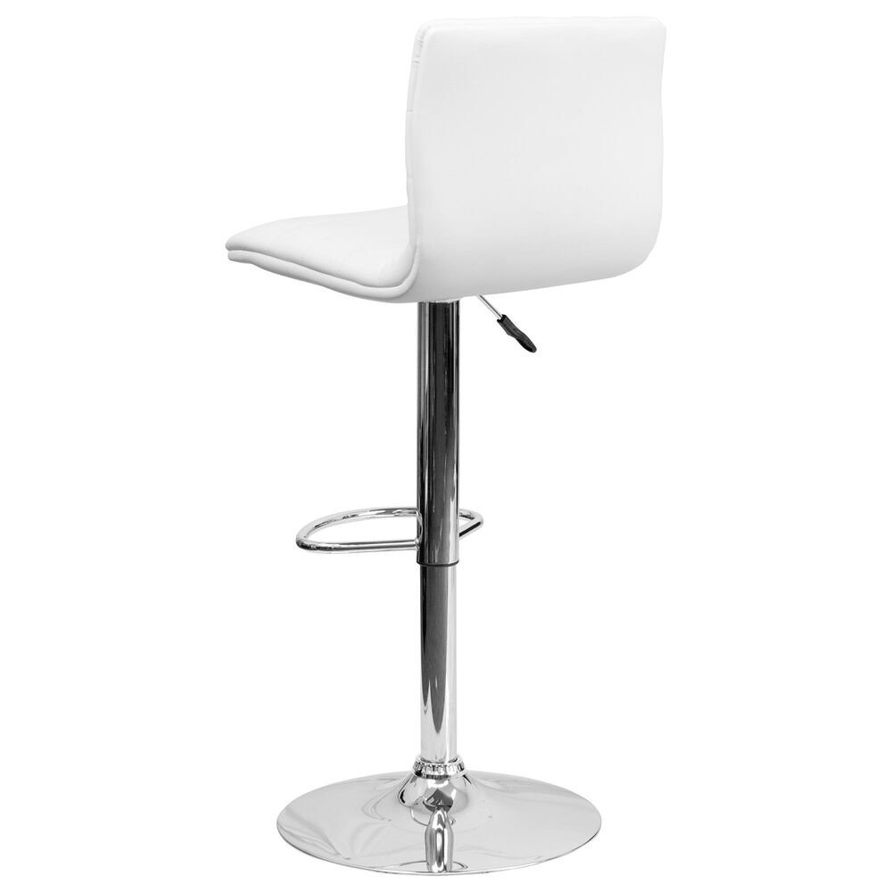 Flash Furniture Adjustable Barstool in White, , large