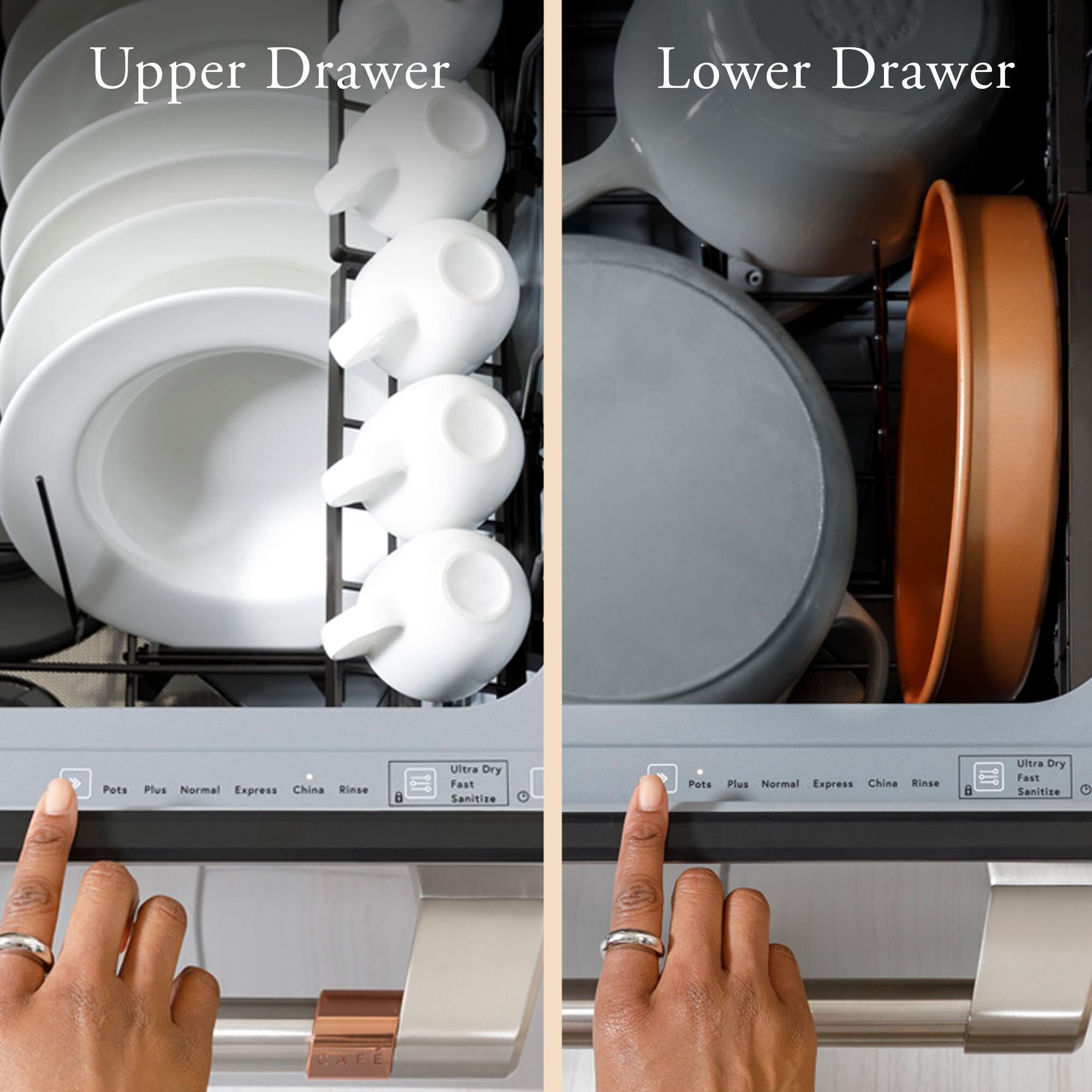 White double shop drawer dishwasher