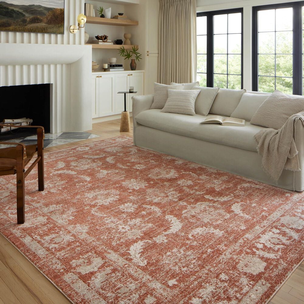 Loloi II Odette 11&#39;2&quot; x 15&#39;7&quot; Rust and Ivory Area Rug, , large