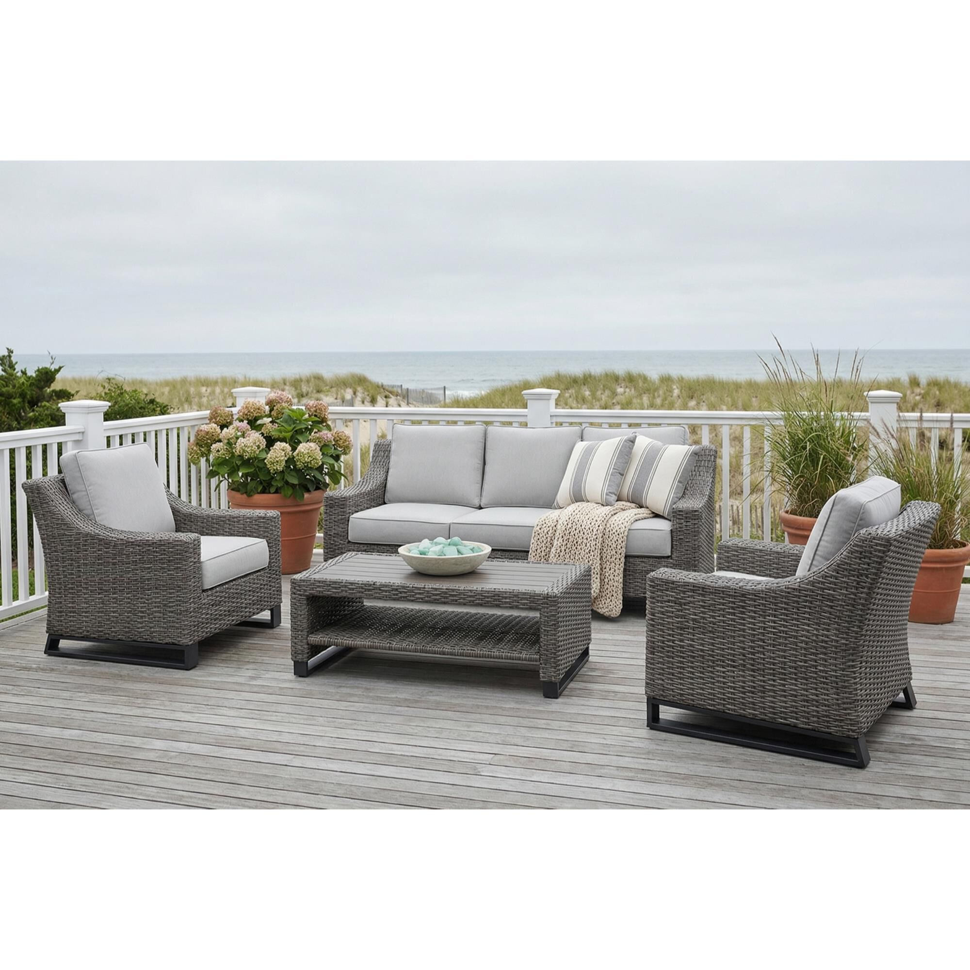 【レタス】ライトグレー アームチェア Slate and Company Addison Lounge Chair in Ross Nickel