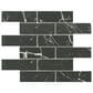 Emser Elegan Nero 2" x 6" Rectangle on 12" x 11" Offset Porcelain Mosaic Sheet, , large