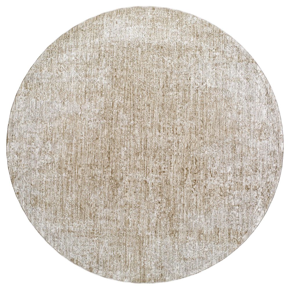 Surya Masterpiece MPC-2322 Medium Gray, Light Gray and Cream 6"7" Round Area Rug, , large