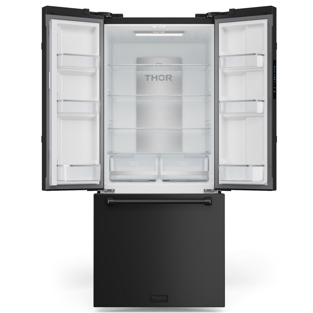 Thor Kitchen Gordon Ramsay 17.5 Cu. Ft. 3-Door French Door Refrigerator in Black, , large