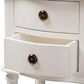 Baxton Studio Audrey 2-Drawer Nightstand in White, , large
