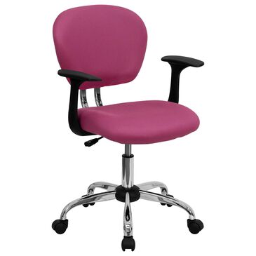 Flash Furniture Contemporary Swivel Task Chair in Pink, , large
