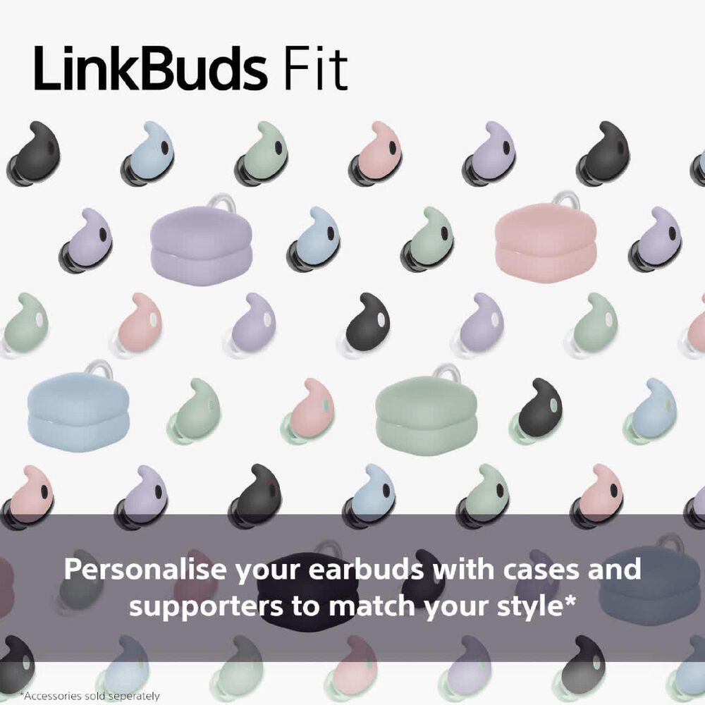 Sony LinkBuds Fit Wireless Noise Canceling Earbuds in White, , large